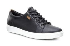 Ecco Soft 7 Black Leather Women's Sneaker 430003-01001