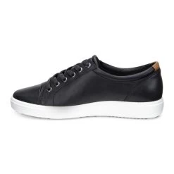 Ecco Soft 7 Black Leather Women's Sneaker 430003-01001 -Vogue Shoes 04 430003 01001