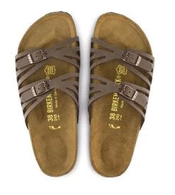 Birkenstock Mocha Granada Birkibuc Womens Slide On Sandals N1000605 -Vogue Shoes 1000605 2