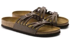 Birkenstock Mocha Granada Birkibuc Womens Slide On Sandals N1000605