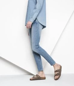 Birkenstock Mocha Granada Birkibuc Womens Slide On Sandals N1000605 -Vogue Shoes 1000605 5