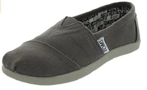 Toms Classic Slip-On Ash Grey Canvas Kids Casual 10010528-012001C13 3 Toms Classic Slip-On Ash Grey Canvas Kids Casual 10010528-012001C13