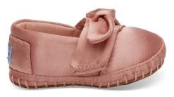Toms Rose Cloud Satin Bow Tiny Toms Girls Crib Alpargatas 10012603-PNK