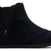 Toms Kelsey Youth Black Suede Booties 10014312 -Vogue Shoes 10014312