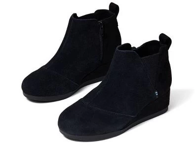 Toms Kelsey Youth Black Suede Booties 10014312 4 Toms Kelsey Youth Black Suede Booties 10014312 - Image 2