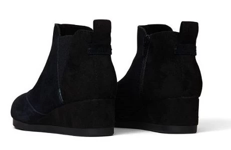Toms Kelsey Youth Black Suede Booties 10014312 6 Toms Kelsey Youth Black Suede Booties 10014312 - Image 4