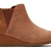 Toms Carmel Brown Suede Youth Kelsey Booties 10014332 -Vogue Shoes 10014332