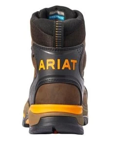 Ariat Chocolate Brown Endeavor 6 In H20 Mens Lace Up Work Boots 10031591 -Vogue Shoes 10031591 1