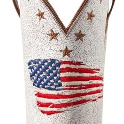 Ariat Saddle Up Brown With White Top Circuit Patriot Women's Western Boot 10040400 -Vogue Shoes 10040400 6 resized