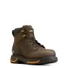 Ariat Iron Coffee Big Rig 6 Inch H2O Soft Toe (no Safety Toe) Men's Round Toe Work Boots 10042551 -Vogue Shoes 10042551 3 4 front 2 resized flp