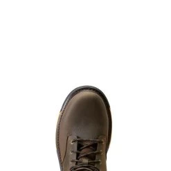 Ariat Iron Coffee Big Rig 6 Inch H2O Soft Toe (no Safety Toe) Men's Round Toe Work Boots 10042551 -Vogue Shoes 10042551 toe resized