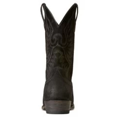 Ariat Distressed Black Suede Circuit High Stepper Square Toe Men's Western Boots 10046896 -Vogue Shoes 10046896 heel resized