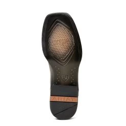 Ariat Jet Black Smooth Quill Ostrich/Smokey Grey Badlands Men's Boots 10046953 -Vogue Shoes 10046953 sole resized