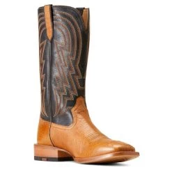 Ariat Antique Tan Smooth Quill Ostrich/Midnight Black 10046954 -Vogue Shoes 10046954 medial resized