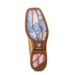 Ariat Georgia Clay/Blue Bay Ridgeback VENTTEK Men's Leather Wide Square Toe Boots 10046981 12 Ariat Georgia Clay/Blue Bay Ridgeback VENTTEK Men's Leather Wide Square Toe Boots 10046981 -Vogue Shoes 10046981 sole resized