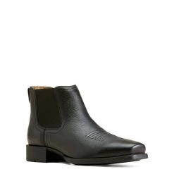 Ariat Black DeerTan Booker Men's Ultra Square Toe Western Boots 10046984