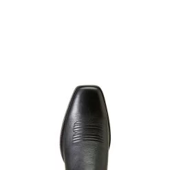 Ariat Black DeerTan Booker Men's Ultra Square Toe Western Boots 10046984 -Vogue Shoes 10046984 toe resized