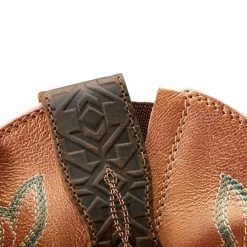 Ariat Toasted Blanket Emboss Round Up Stretchfit Wide Square Toe Women's 11 Inch Western Boots 10047039 -Vogue Shoes 10047039 detail01 resized