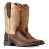 Ariat Toasted Blanket Emboss Round Up Stretchfit Wide Square Toe Women's 11 Inch Western Boots 10047039 -Vogue Shoes 10047039 pair resized