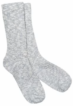 Birkenstock Gray/White Cotton Slub Women's Socks 1008032