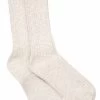 Birkenstock Beige/White Cotton Slub Women's Socks 1008033
