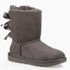 UGG Grey Bailey Bow Ll Kids Comfort Boot 1017394K -Vogue Shoes 1017394k grey
