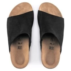 Birkenstock Papillio Black Namica Suede Leather Women's Wedge Shoes N1018274 -Vogue Shoes 1018274 top resized