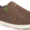 Olukai Nohea Mesh Slip On Grey/Lime Mesh Mens Casual 10188-13AP -Vogue Shoes 10188 13ap690xl