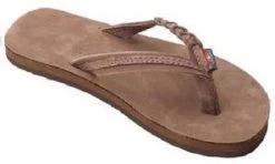 Rainbow Flirty Brady Espresso Leather Kids Flip Flop 101LTSFB-ES