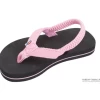 Rainbow Pink Strap Grombow Soft Rubber Top Sole Children's Sandals 101ST-PINK-BLK -Vogue Shoes 101st pink blk 1 little with strap 3