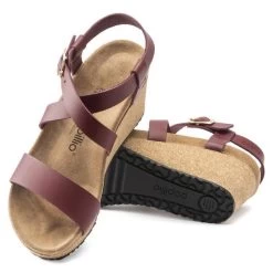 Birkenstock Wine Sibyl Leather Womens Sandal 1020015 14 Birkenstock Wine Sibyl Leather Womens Sandal 1020015 -Vogue Shoes 1020015 3 resized