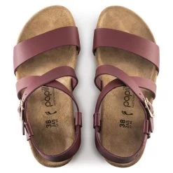 Birkenstock Wine Sibyl Leather Womens Sandal 1020015 13 Birkenstock Wine Sibyl Leather Womens Sandal 1020015 -Vogue Shoes 1020015 4 resized