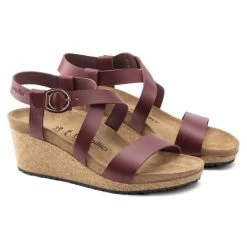 Birkenstock Wine Sibyl Leather Womens Sandal 1020015 12 Birkenstock Wine Sibyl Leather Womens Sandal 1020015 -Vogue Shoes 1020015 5 resized