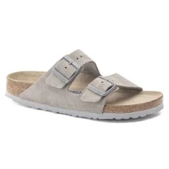 Birkenstock Stone Coin Arizona Soft Footbed Suede Leather Womens Sandals 1020557 -Vogue Shoes 1020557 1 resized