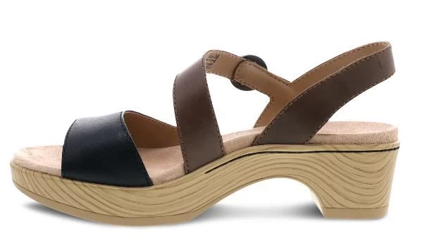 Dansko Black Tumbled Nappa Marjory Womens Comfort Slide Sandals 1022-102200 4 Dansko Black Tumbled Nappa Marjory Womens Comfort Slide Sandals 1022-102200 - Image 2