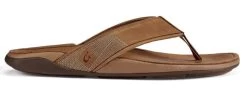 Olukai Toffee Tuahine Mens Leather Beach Sandals 10465-3333
