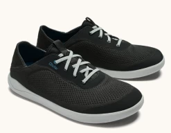 Olukai Black And Blue Coral Moku Pae Men's No Tie Boat Shoes 10472-40QS -Vogue Shoes 10472 40qs 3