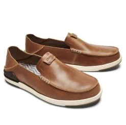 Olukai Fox Kakaha Mens Leather Slip On Loafer Shoes 10490-FXFX -Vogue Shoes 10490 fxfx 3 resized