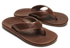 Olukai Toffee Ilikai Mens Leather Sandals 10492-333 -Vogue Shoes 10492 333 3 resized 1