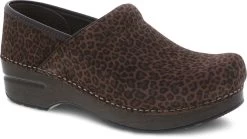 Dansko Professional Mini Leopard Suede Womens Clog Shoes 106-567878