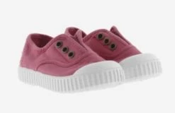 Victoria Frambuesa Drec Canvas Elastic Plimsoll Toddler Shoes 106627 -Vogue Shoes 106627 framb 1