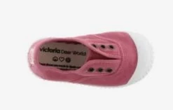 Victoria Frambuesa Drec Canvas Elastic Plimsoll Toddler Shoes 106627 -Vogue Shoes 106627 framb 3