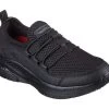 Skechers Black Arch Fit SR-Jitsy Slip On Womens Athletic Work Sneakers 108063 -Vogue Shoes 108063 1 resized