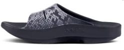 Oofos Grey Snake Print Ooahh Luxe Slide Sandal 1103-SNAKE -Vogue Shoes 1103 snake 3 resized