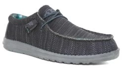 Hey Dude Charcoal Wally Sox Mens Casual Shoes 110354000 -Vogue Shoes 11035400 1