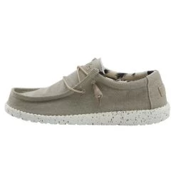 Hey Dude Beige Wally Stretch Mens Slip On Casual Shoes 110380500 -Vogue Shoes 110380500 01 resized