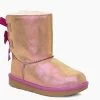 Ugg Chestnut/Fuchsia Bailey Bow II Shimmer Kids Boots