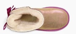 Ugg Chestnut/Fuchsia Bailey Bow II Shimmer Kids Boots -Vogue Shoes 1106430k cfhs 3