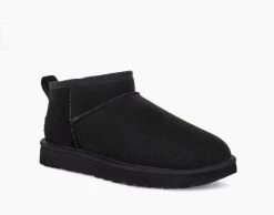 Ugg Black Classic Ultra Mini Womens Boots 1116109-BLK -Vogue Shoes 1116109 blk 2 resized 1
