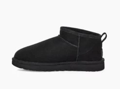 Ugg Black Classic Ultra Mini Womens Boots 1116109-BLK -Vogue Shoes 1116109 blk 3 resized 1